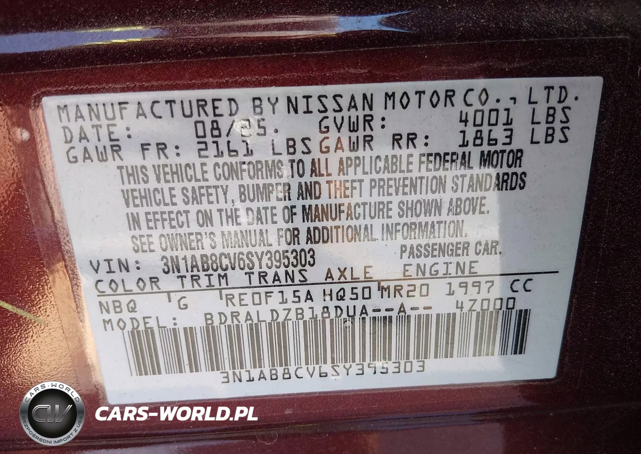 2025 Nissan Sentra Sv VIN:3N1AB8CV6SY395303 - 9