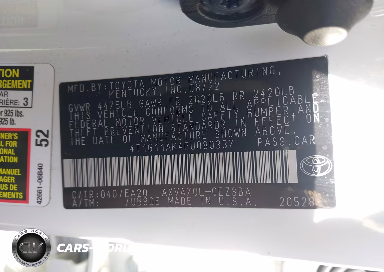 2023 Toyota Camry Se VIN:4T1G11AK4PU080337 - 9