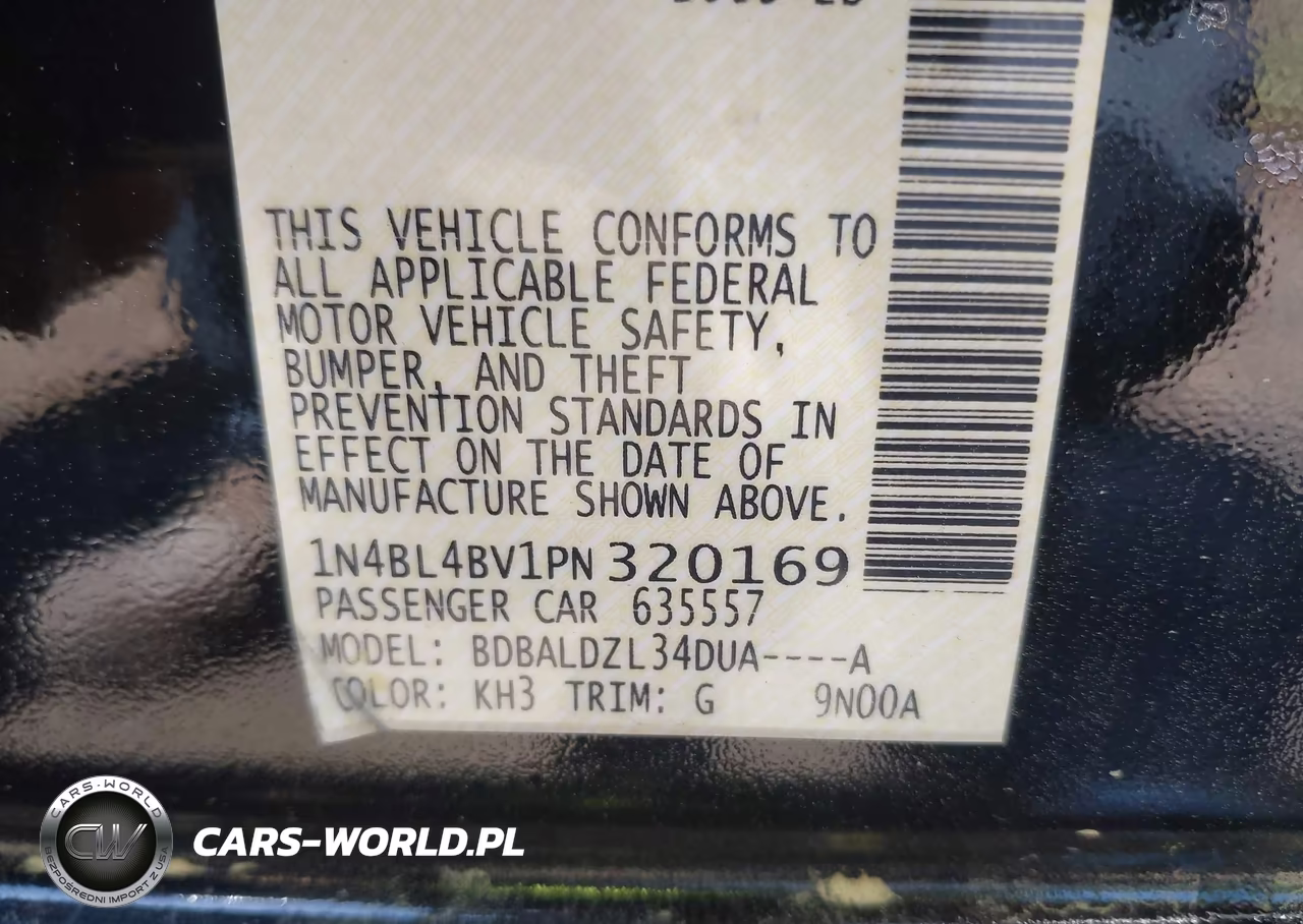 2023 Nissan Altima S Fwd VIN:1N4BL4BV1PN320169 - 9