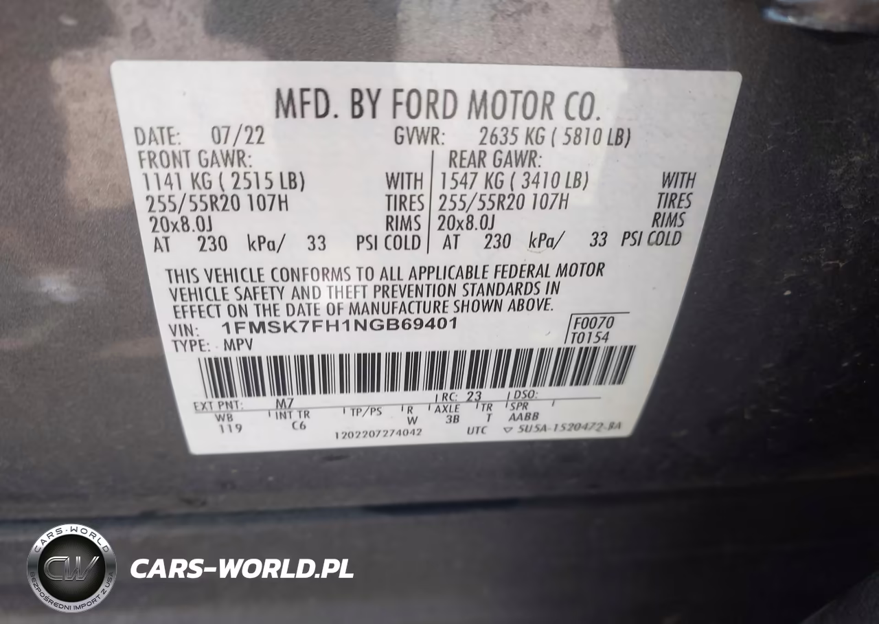 2022 Ford Explorer Limited VIN:1FMSK7FH1NGB69401 - 9