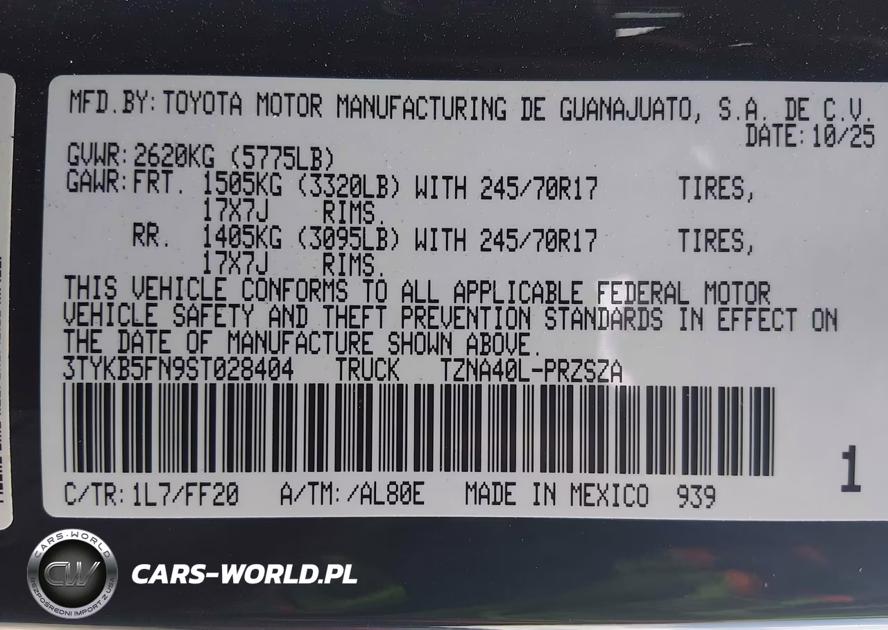 2025 Toyota Tacoma Sr5 VIN:3TYKB5FN9ST028404 - 9