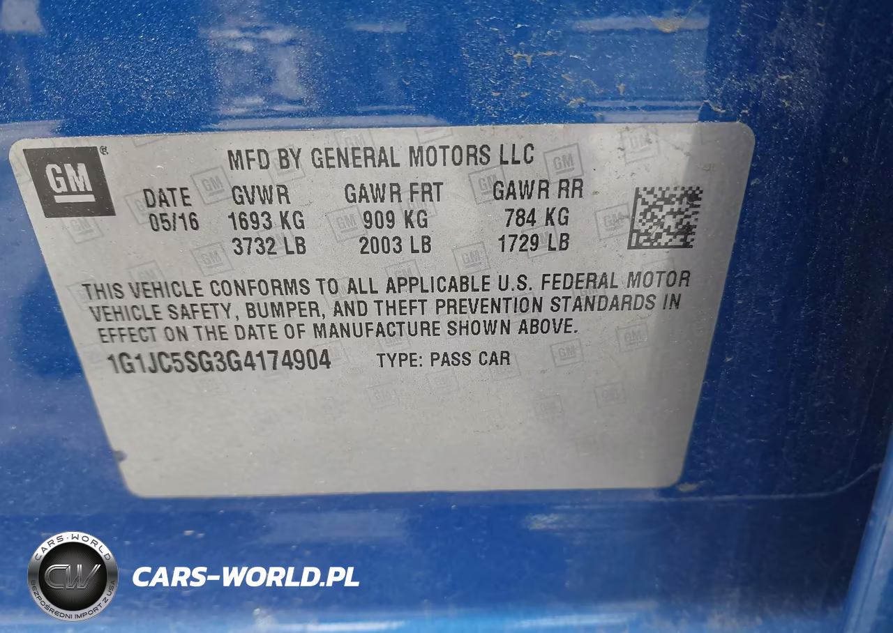 2016 Chevrolet Sonic Lt Auto VIN:1G1JC5SG3G4174904 - 9