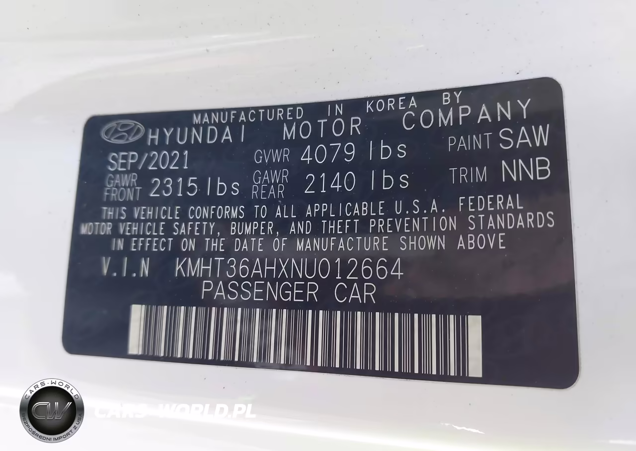 2022 Hyundai Veloster N VIN:KMHT36AHXNU012664 - 9