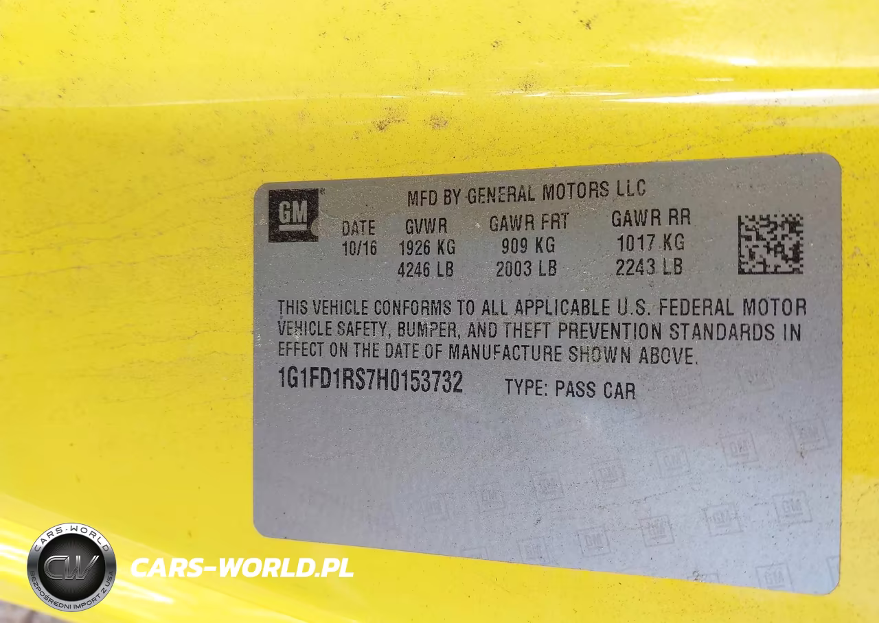 2017 Chevrolet Camaro 2Lt VIN:1G1FD1RS7H0153732 - 9
