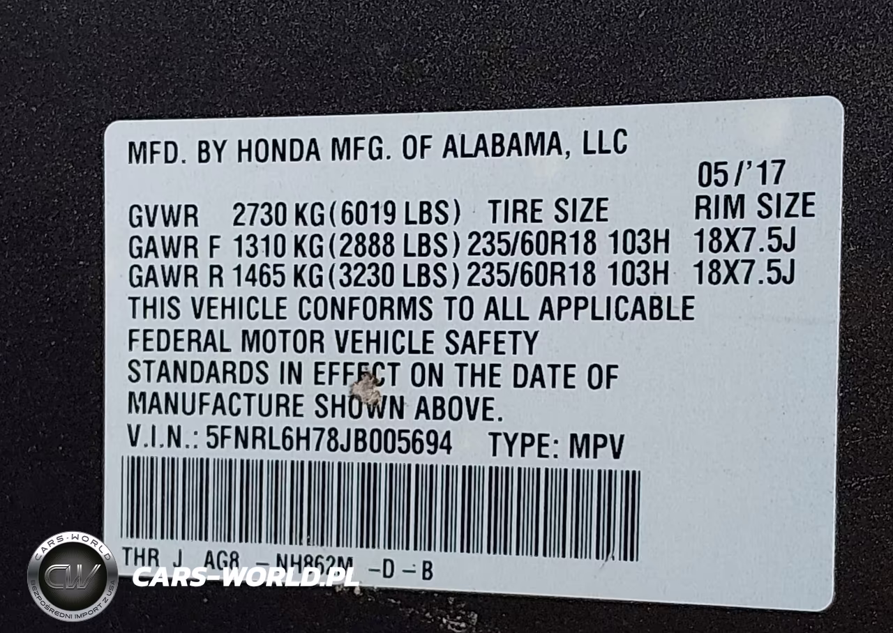 2018 Honda Odyssey Ex-L VIN:5FNRL6H78JB005694 - 9