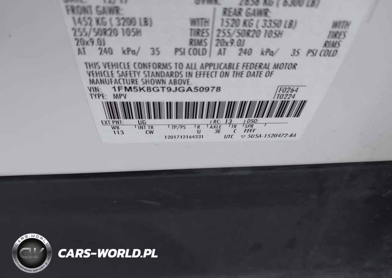 2018 Ford Explorer Sport VIN:1FM5K8GT9JGA50978 - 9