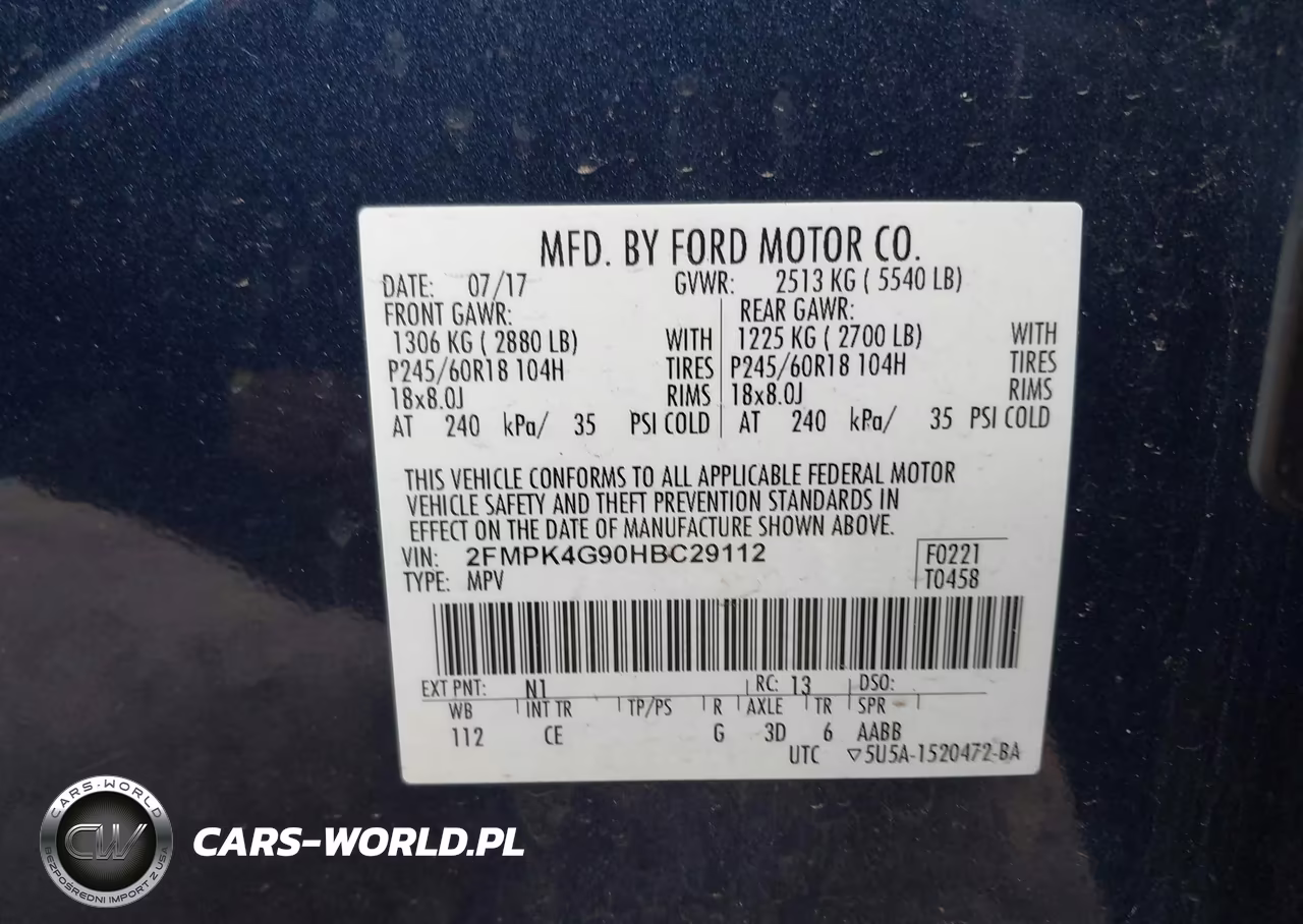 2017 Ford Edge Se VIN:2FMPK4G90HBC29112 - 9
