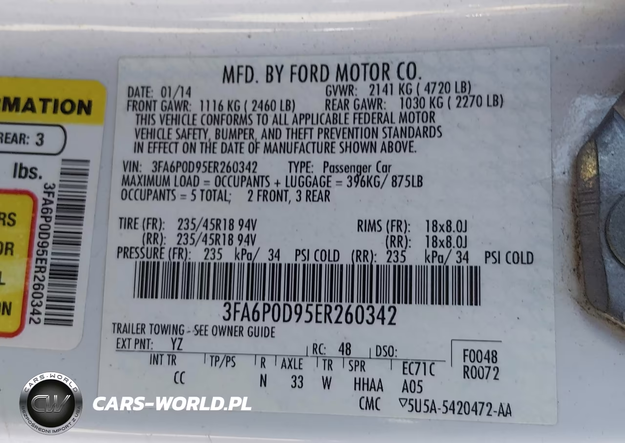 2014 Ford Fusion Titanium VIN:3FA6P0D95ER260342 - 9