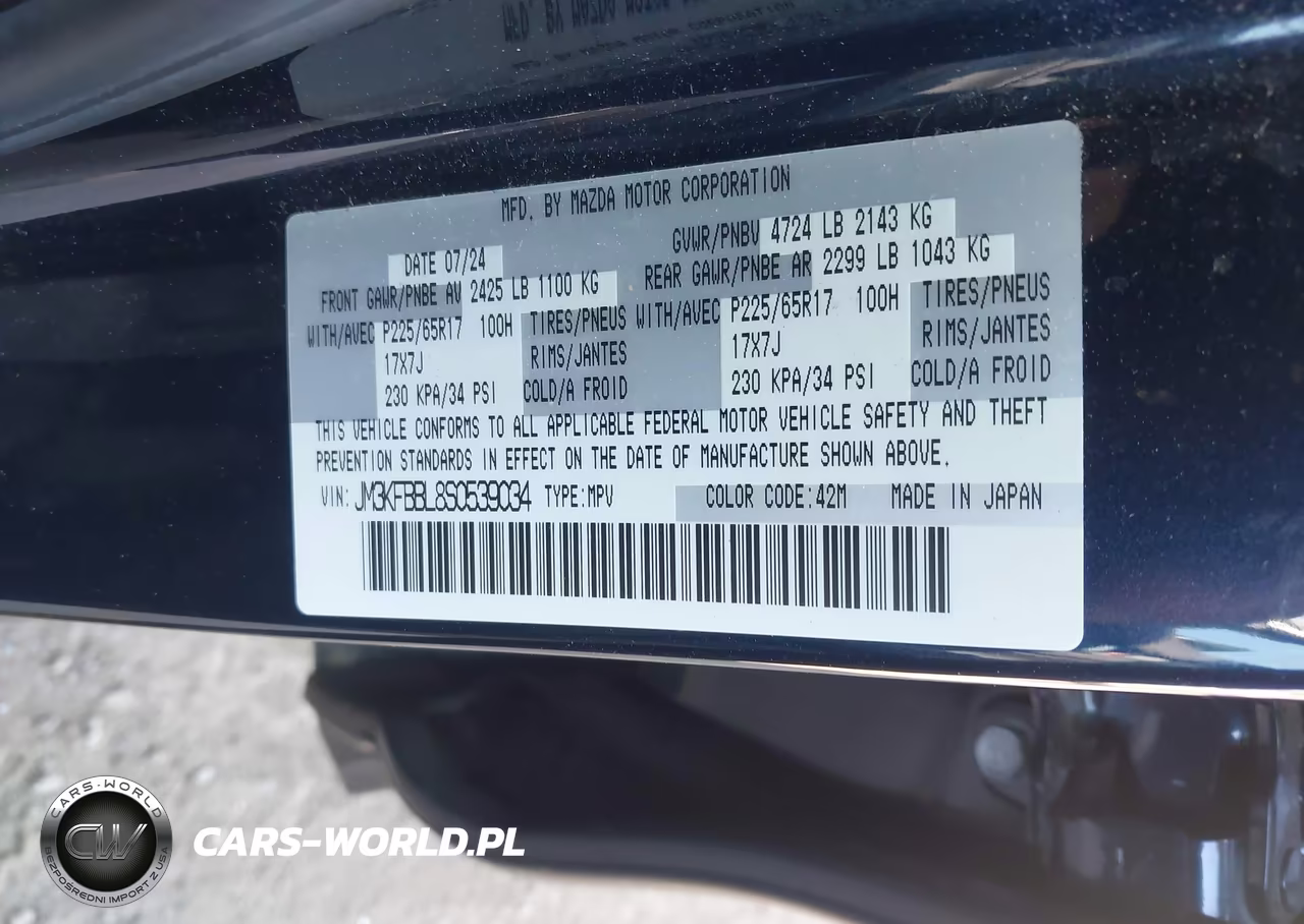 2025 Mazda Cx-5 2.5 S Select VIN:JM3KFBBL8S0539034 - 9