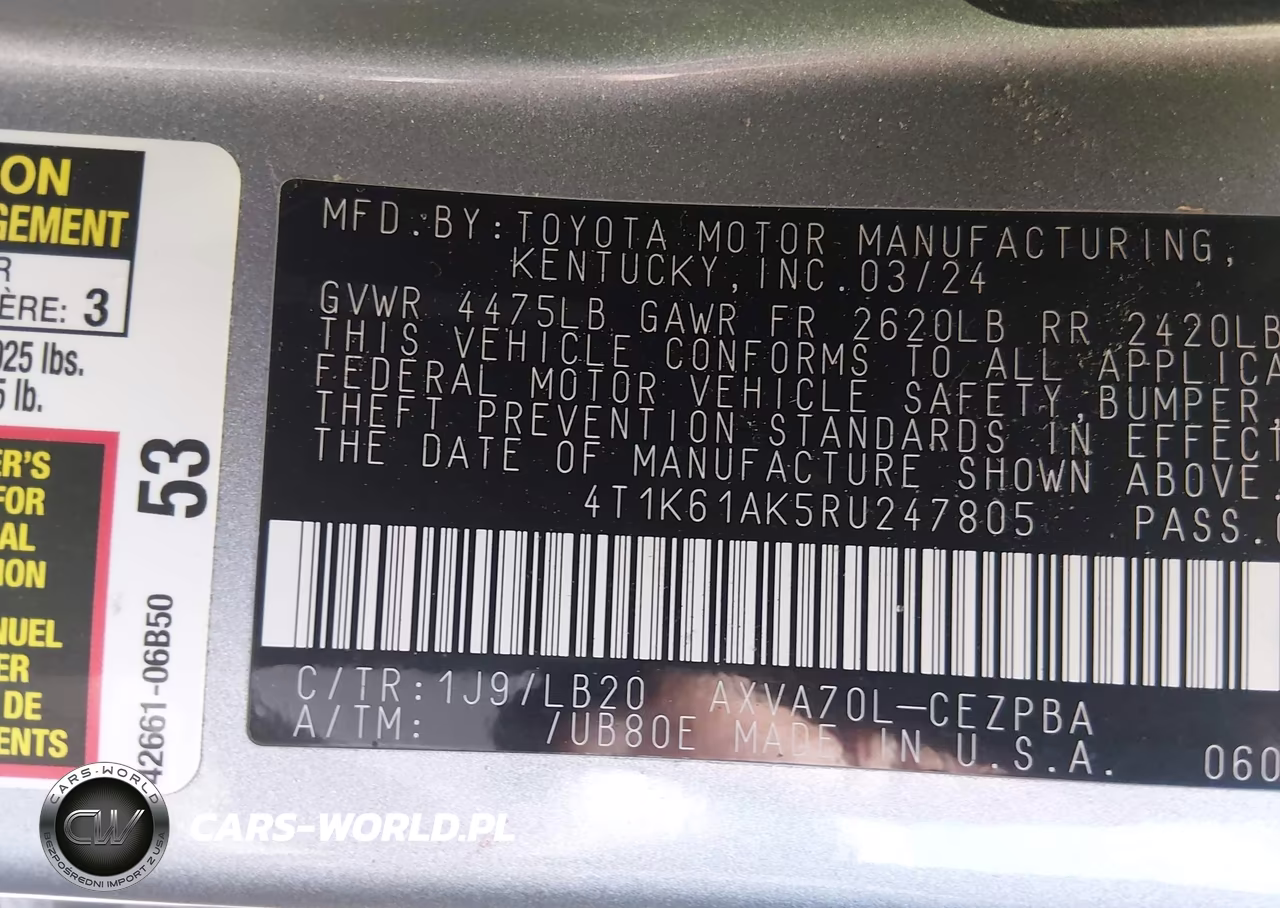 2024 Toyota Camry Xse VIN:4T1K61AK5RU247805 - 9