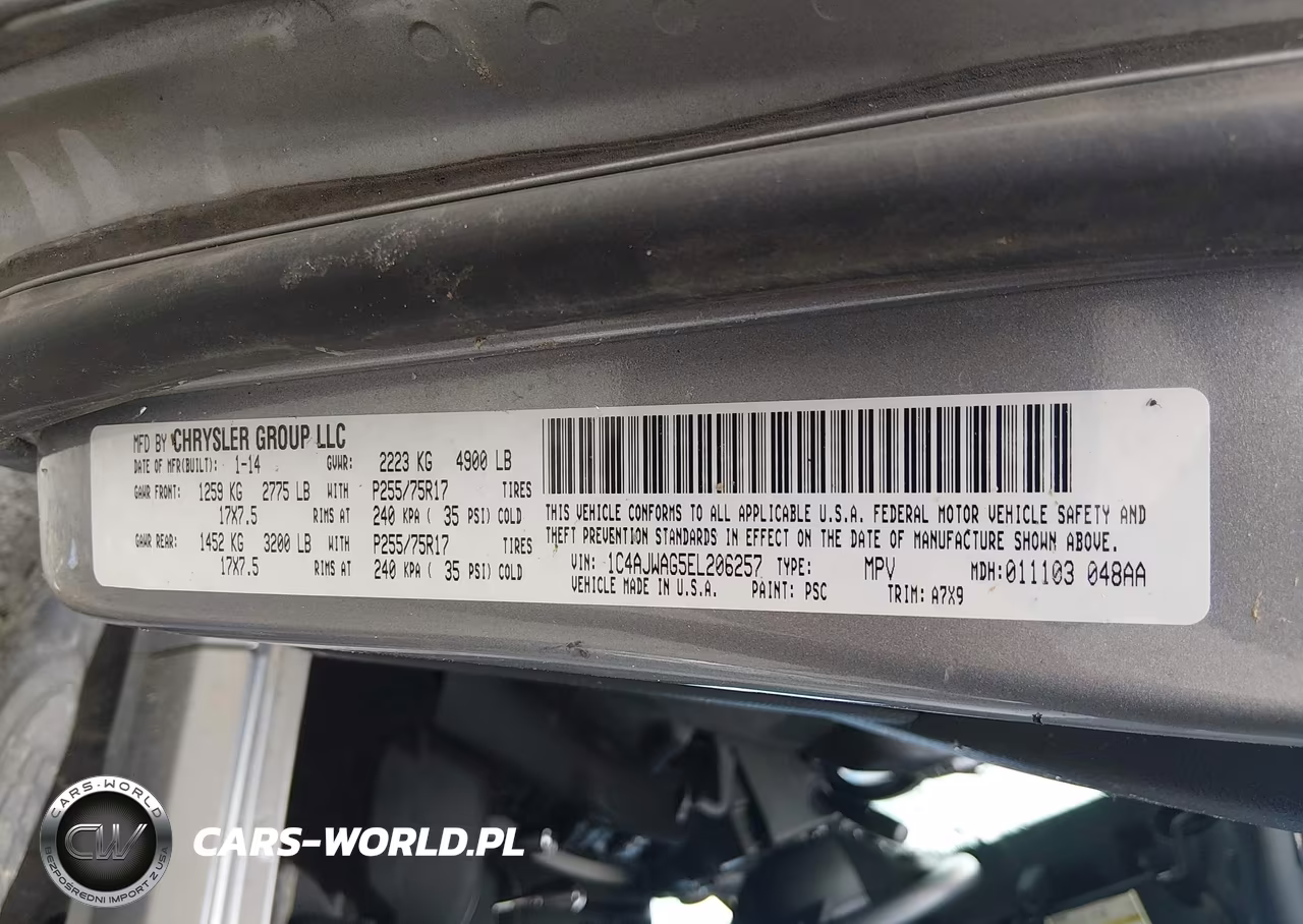 2014 Jeep Wrangler Sport VIN:1C4AJWAG5EL206257 - 9
