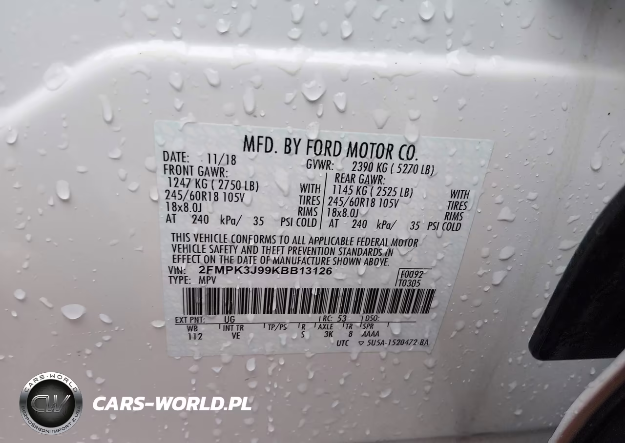 2019 Ford Edge Sel VIN:2FMPK3J99KBB13126 - 9