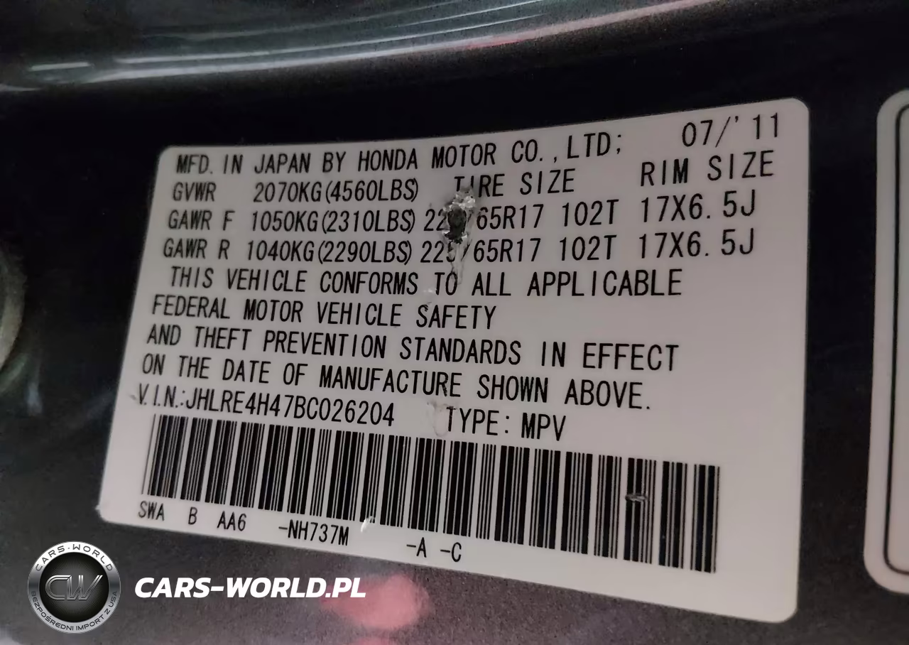 2011 Honda Cr-V Se VIN:JHLRE4H47BC026204 - 9