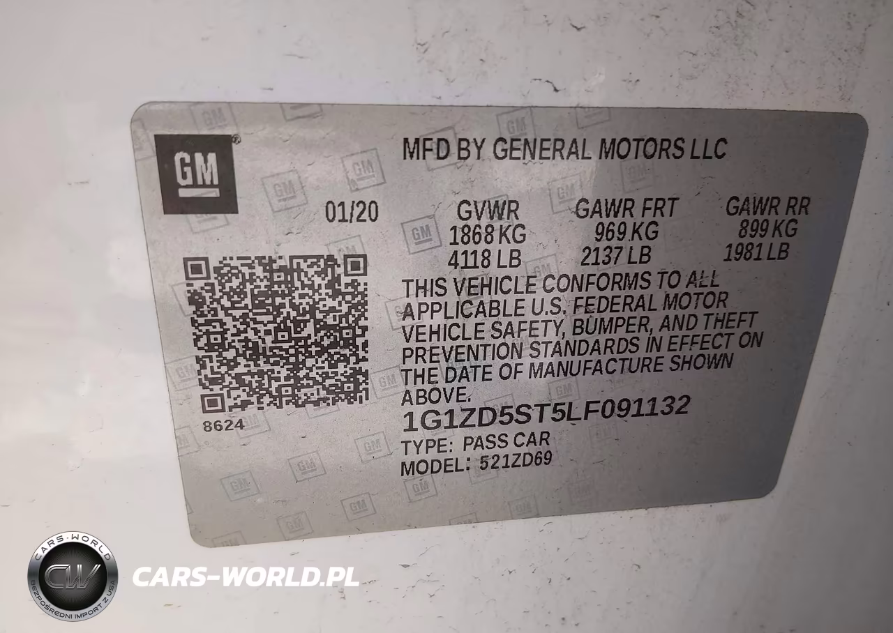 2020 Chevrolet Malibu Fwd Lt VIN:1G1ZD5ST5LF091132 - 9