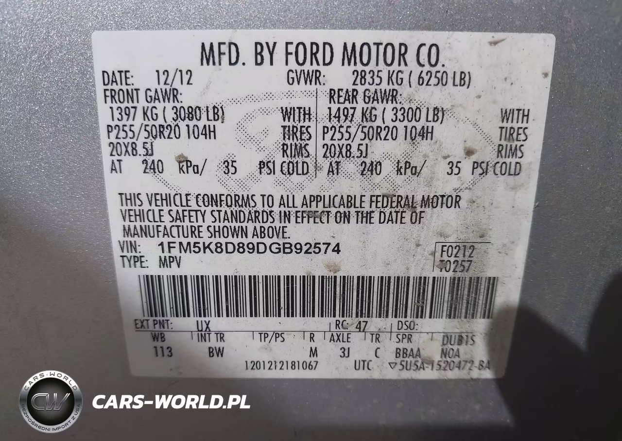 2013 Ford Explorer Xlt VIN:1FM5K8D89DGB92574 - 9
