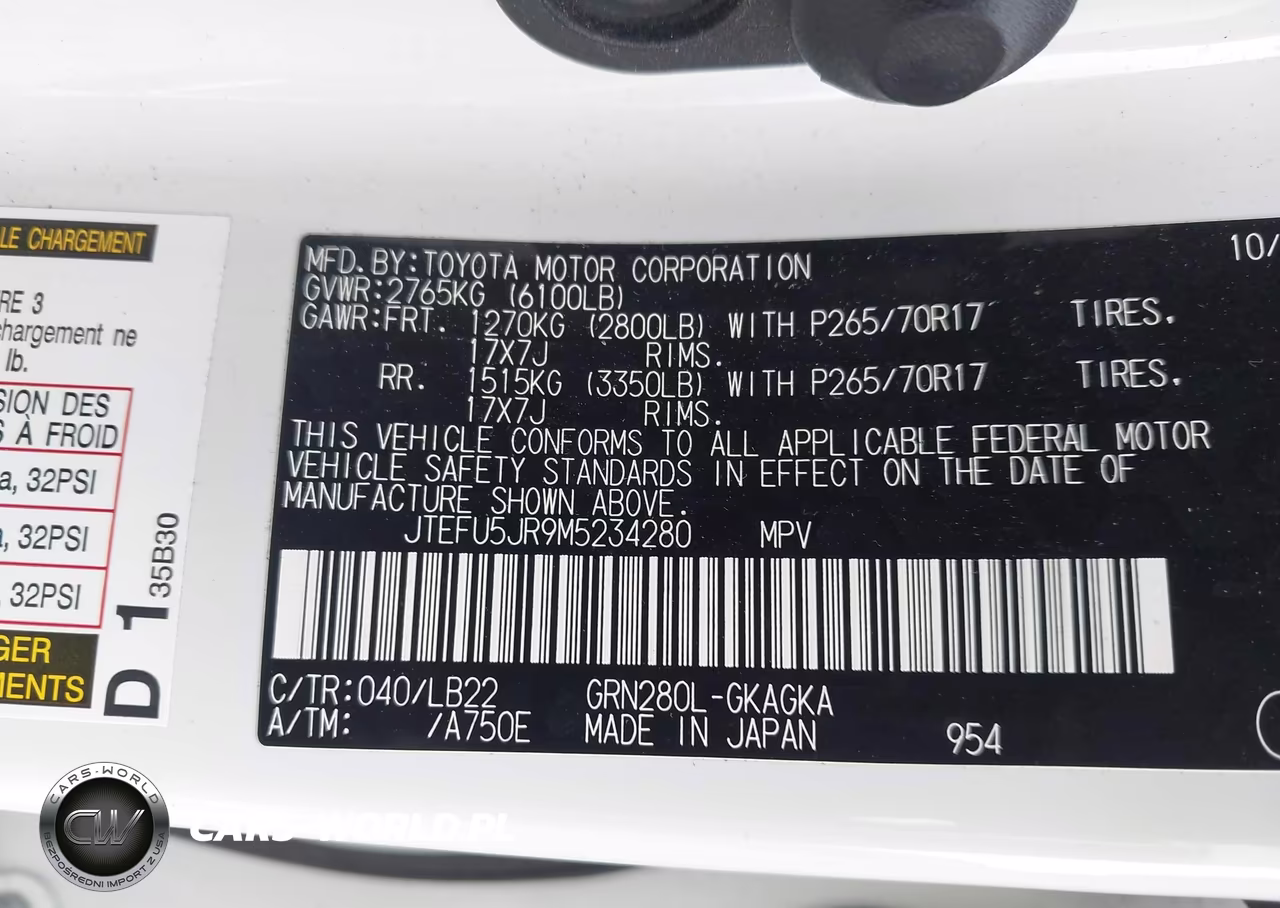 2021 Toyota 4Runner Sr5 Premium VIN:JTEFU5JR9M5234280 - 9