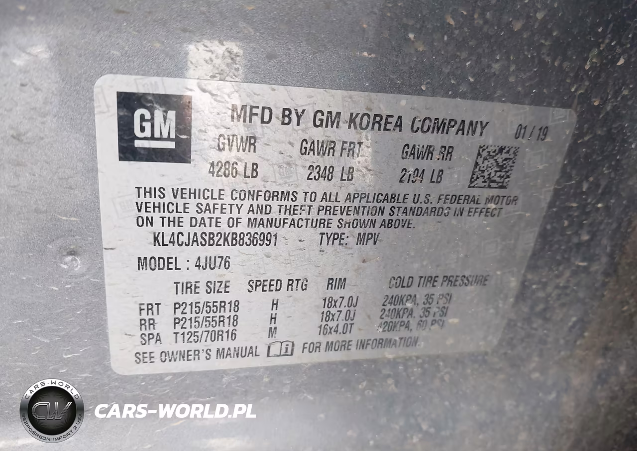 2019 Buick Encore Fwd Preferred VIN:KL4CJASB2KB836991 - 9
