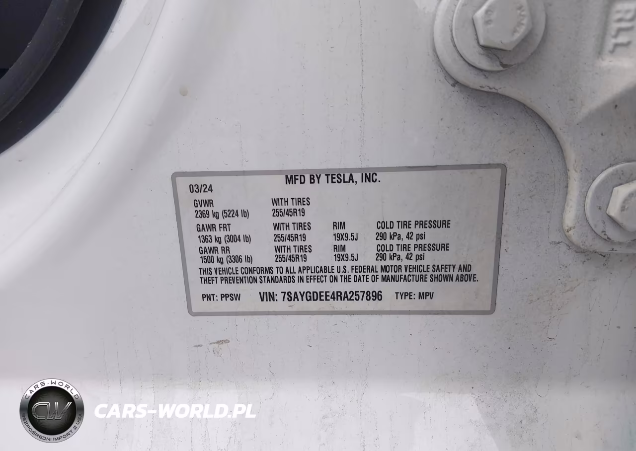 2024 Tesla Model Y Long Range Dual Motor All-Wheel Drive VIN:7SAYGDEE4RA257896 - 9