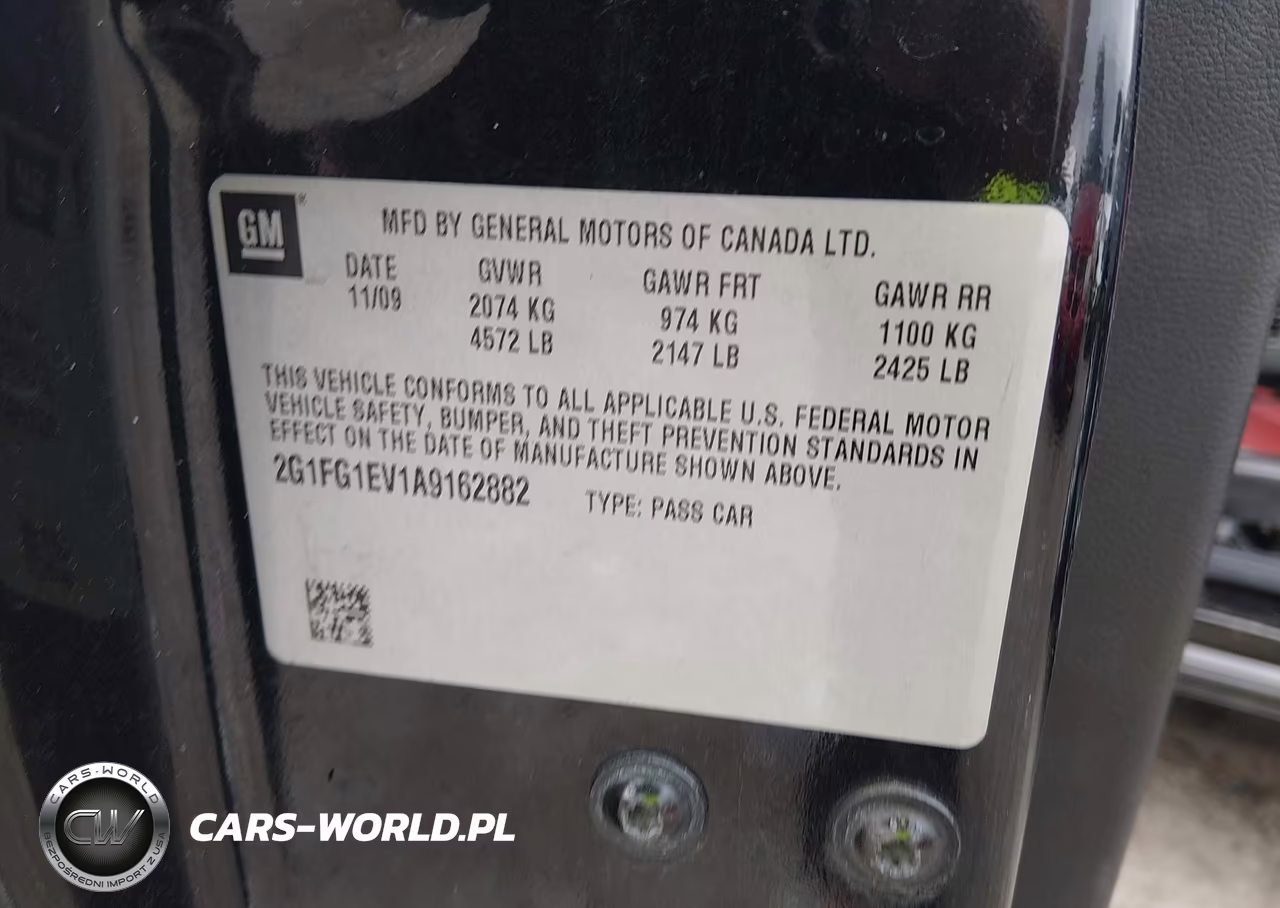 2010 Chevrolet Camaro 2Lt VIN:2G1FG1EV1A9162882 - 9