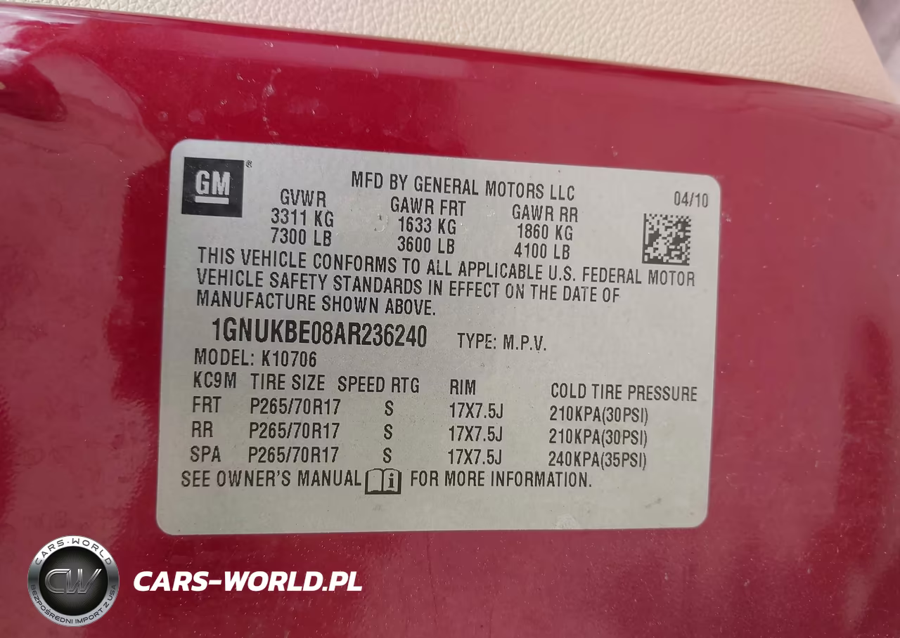 2010 Chevrolet Tahoe Lt VIN:1GNUKBE08AR236240 - 9