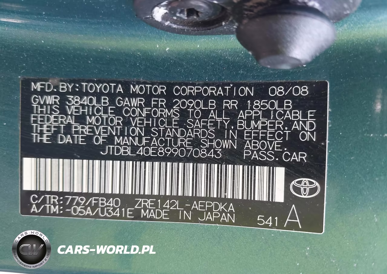 2009 Toyota Corolla Le VIN:JTDBL40E899070843 - 9
