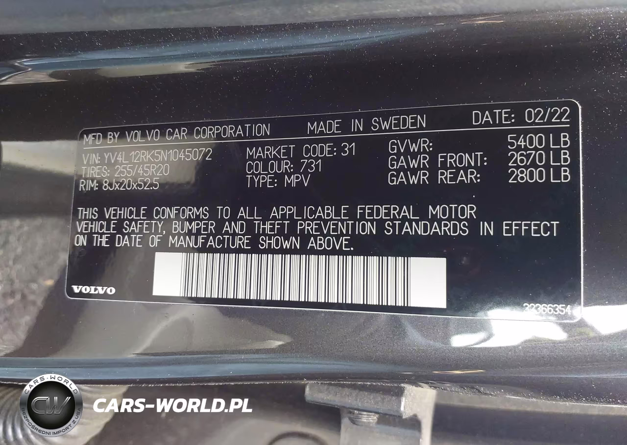 2022 Volvo Xc60 B5 Momentum VIN:YV4L12RK5N1045072 - 9