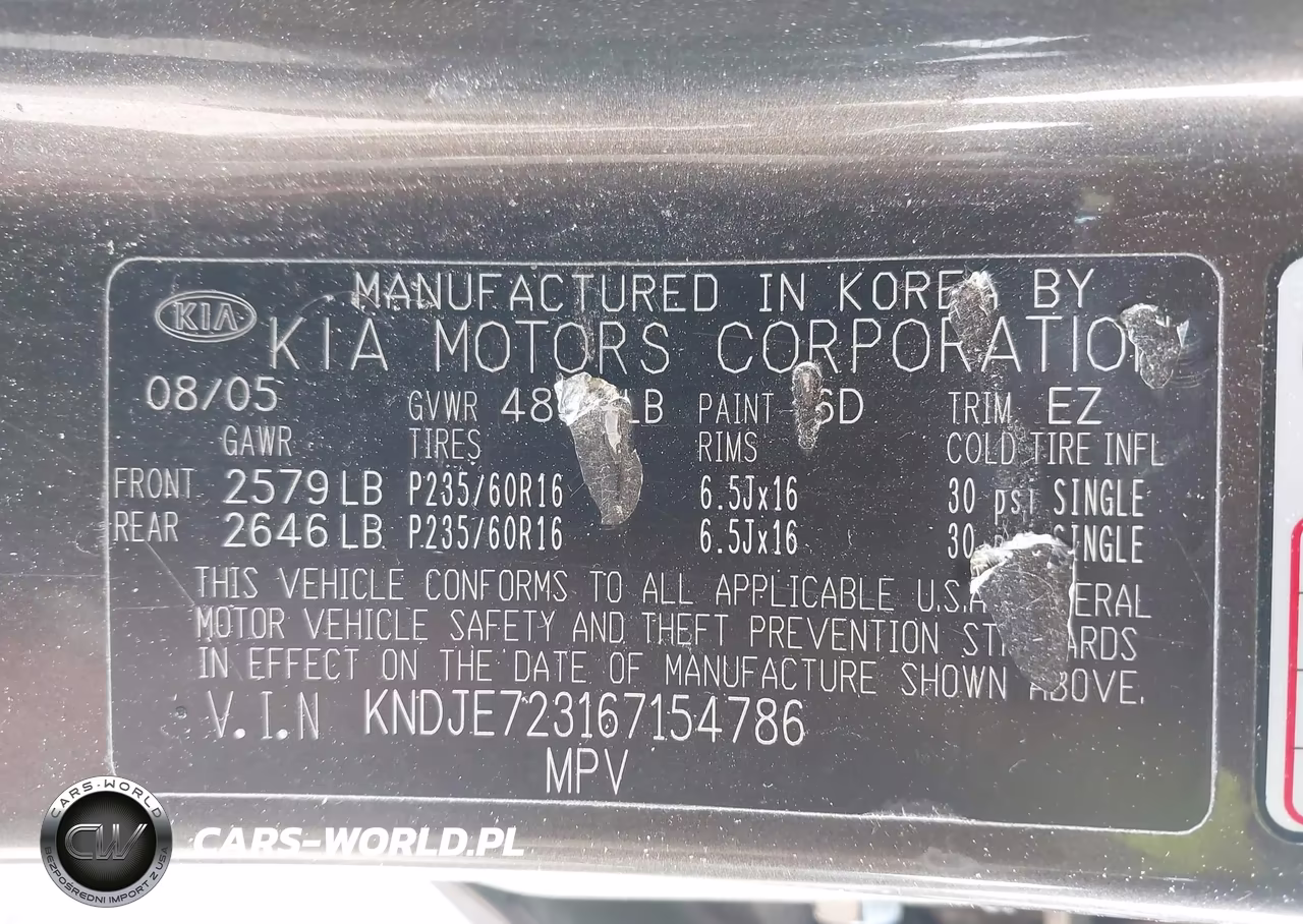 2006 Kia Sportage Ex V6-Lx V6 VIN:KNDJE723167154786 - 9