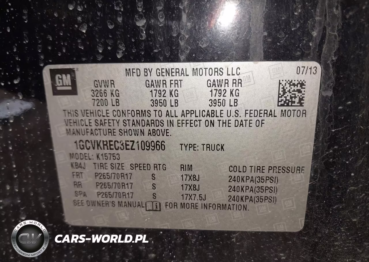 2014 Chevrolet Silverado 1500 2Lt VIN:1GCVKREC3EZ109966 - 9