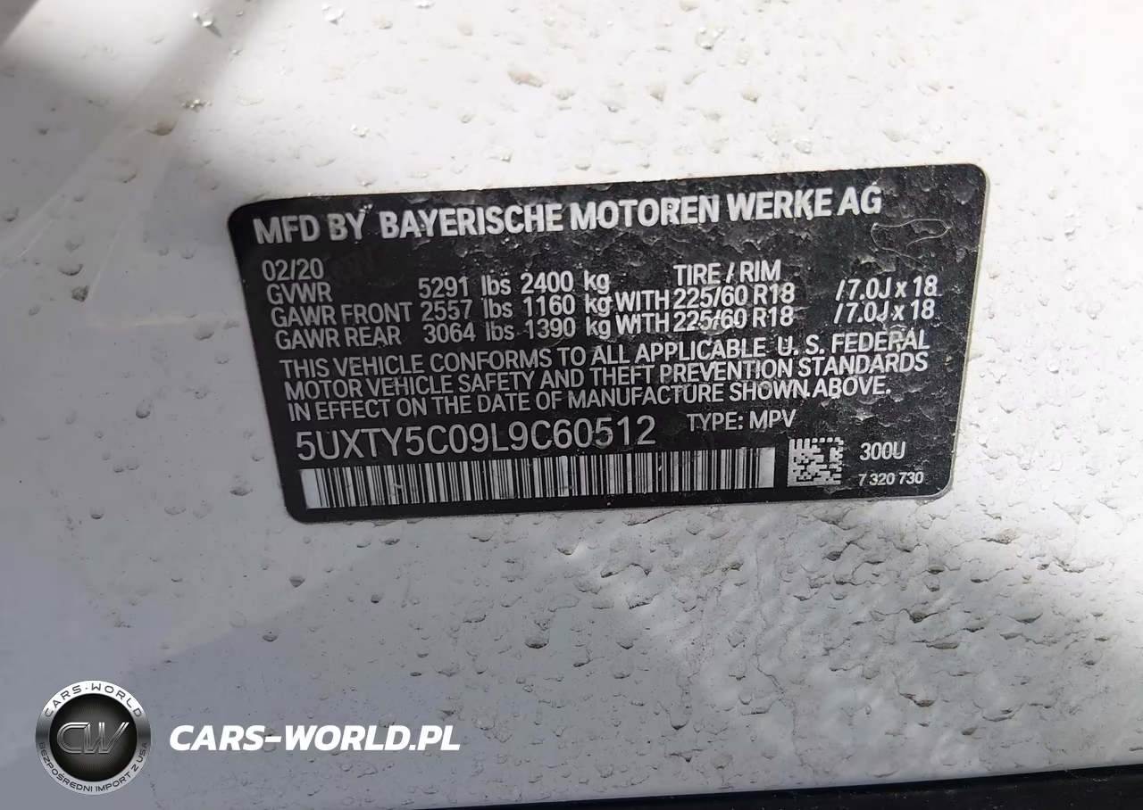 2020 BMW X3 xDrive30I VIN:5UXTY5C09L9C60512 - 9