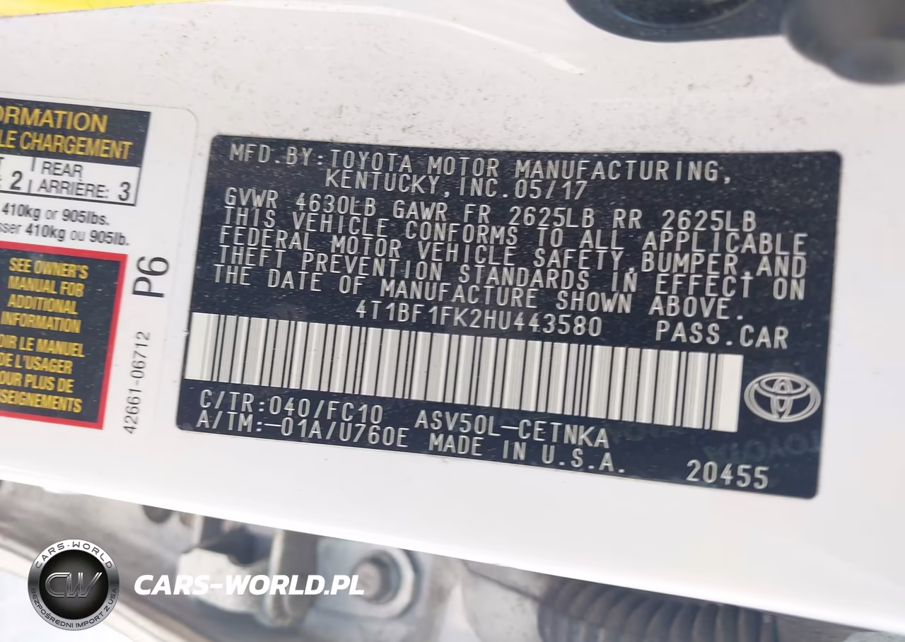 2017 Toyota Camry Le VIN:4T1BF1FK2HU443580 - 9