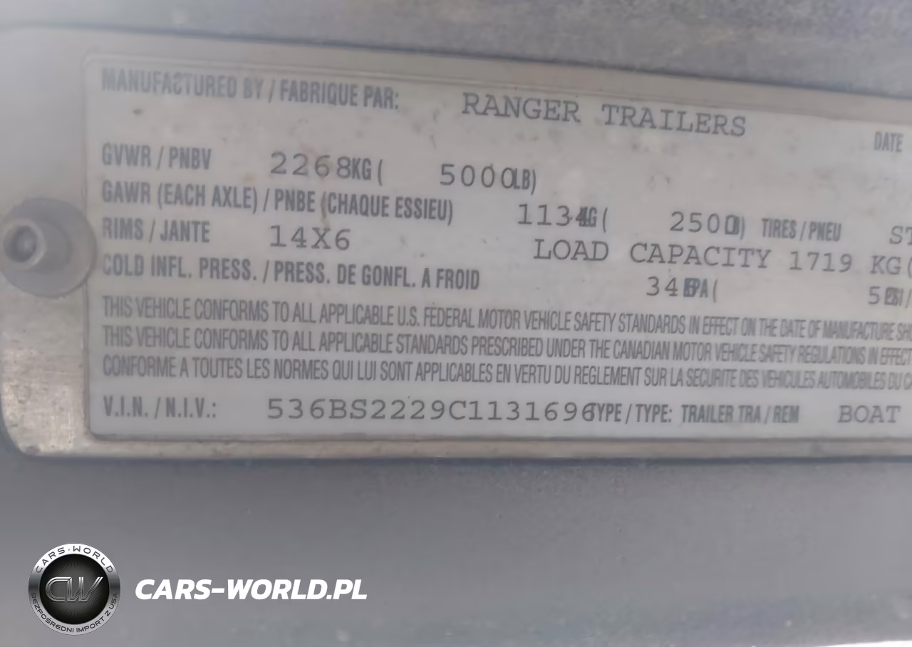 2012 Ranger Boat VIN:RGR06171H112 - 16