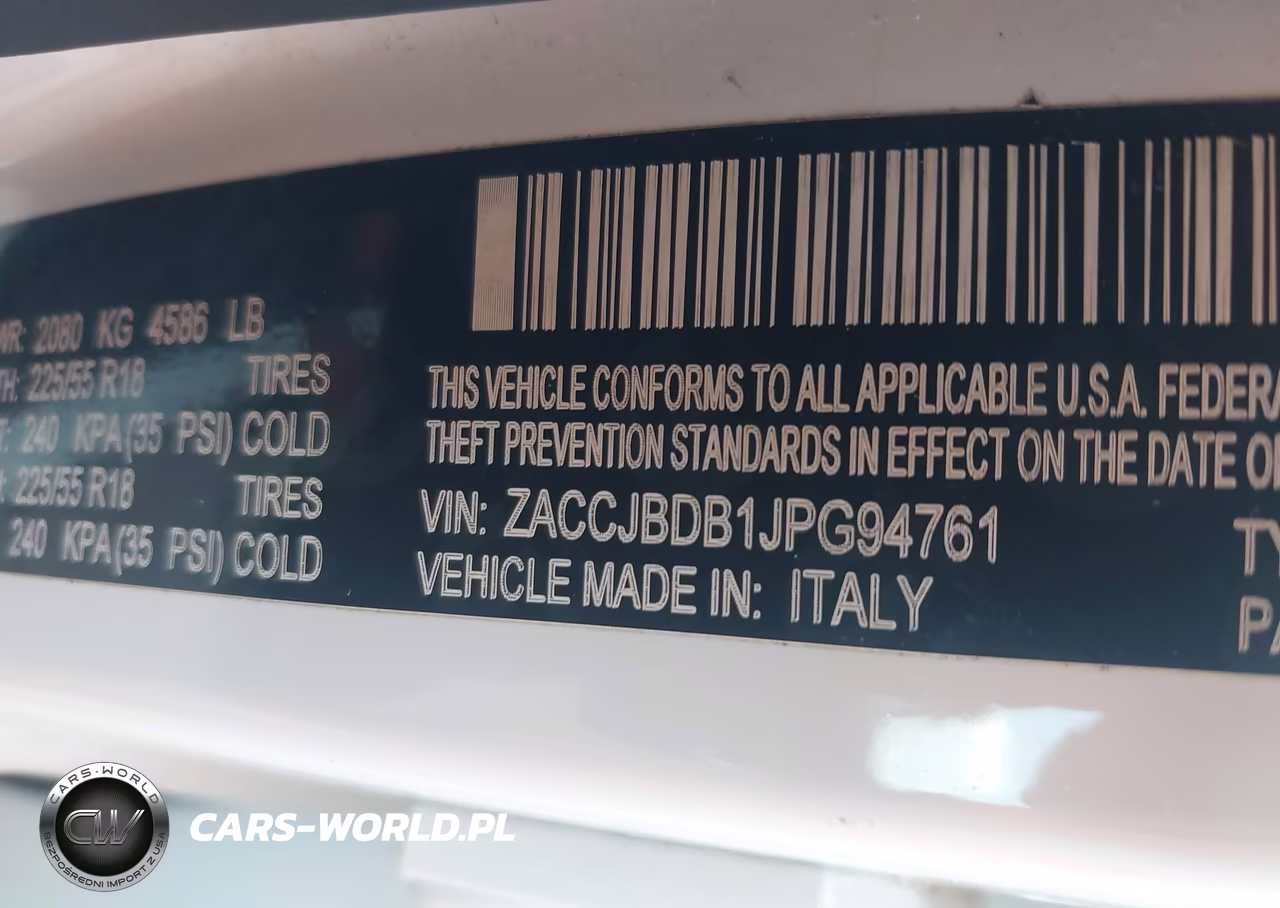 2018 Jeep Renegade Limited 4X4 VIN:ZACCJBDB1JPG94761 - 9