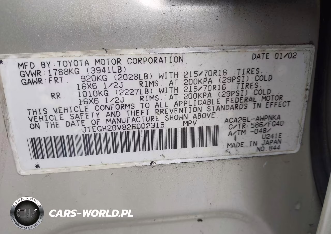 2002 Toyota Rav4 VIN:JTEGH20V826002315 - 9