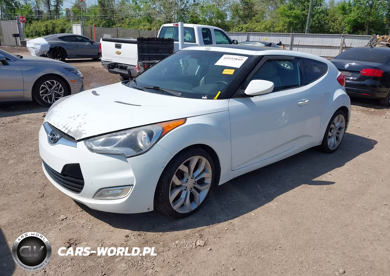 2013 Hyundai Veloster Base W-Gray VIN:KMHTC6AD3DU117381 - 2