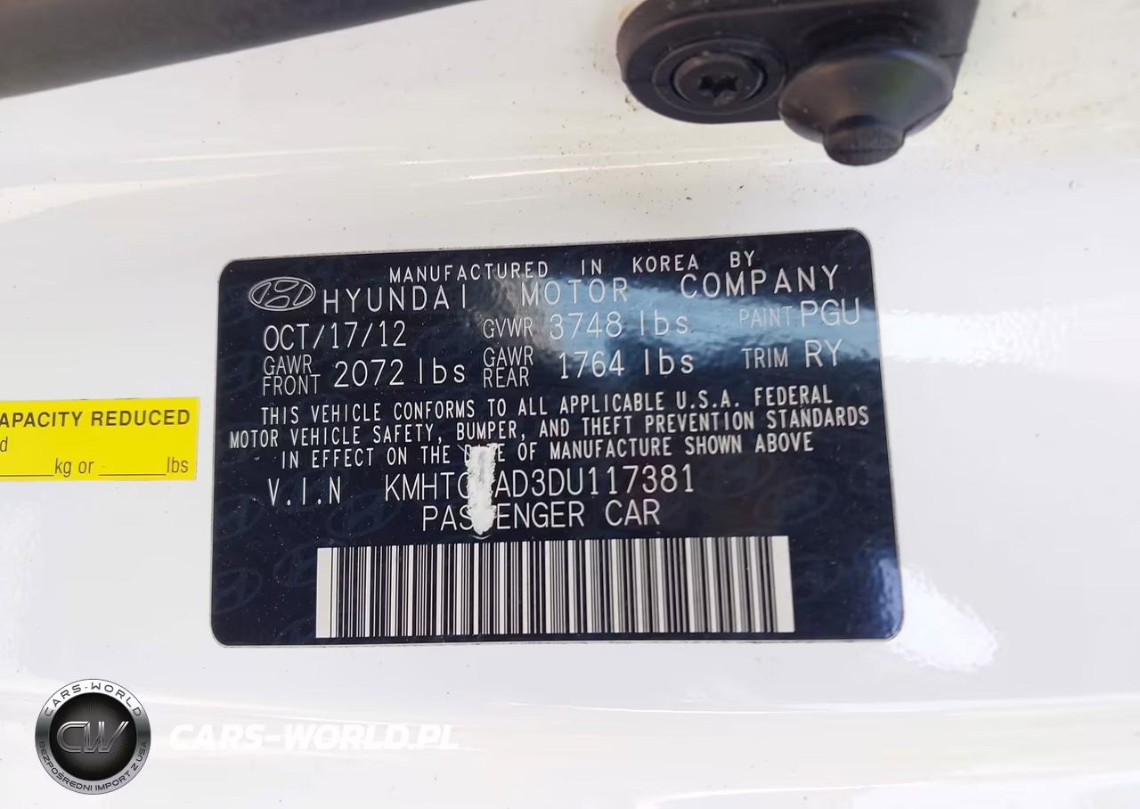 2013 Hyundai Veloster Base W-Gray VIN:KMHTC6AD3DU117381 - 9