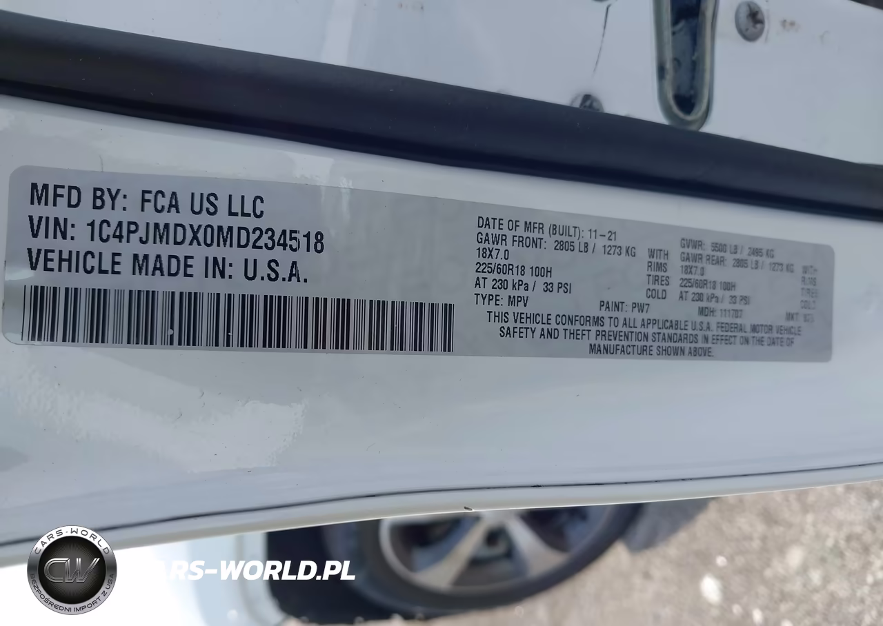 2021 Jeep Cherokee Limited 4X4 VIN:1C4PJMDX0MD234518 - 9