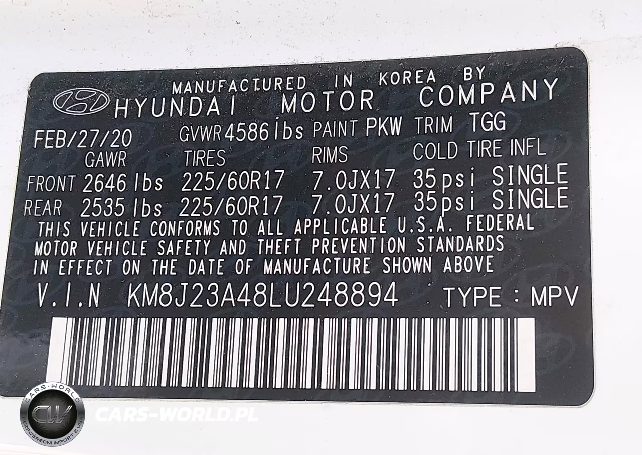 2020 Hyundai Tucson Se VIN:KM8J23A48LU248894 - 9