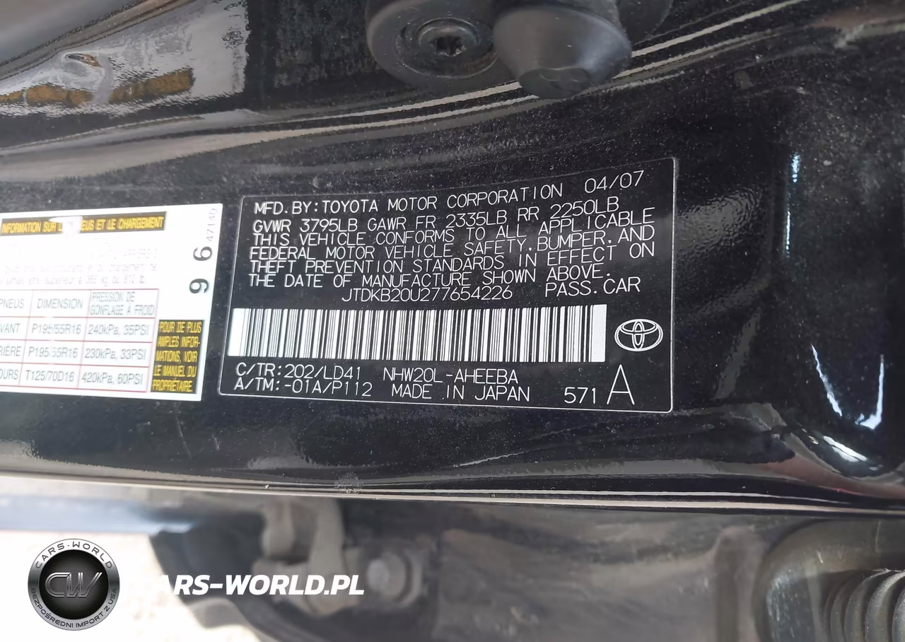 2007 Toyota Prius Touring VIN:JTDKB20U277654226 - 9