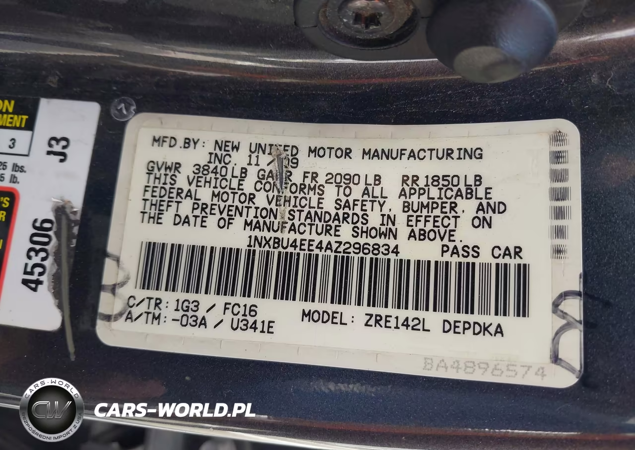 2010 Toyota Corolla Le VIN:1NXBU4EE4AZ296834 - 9