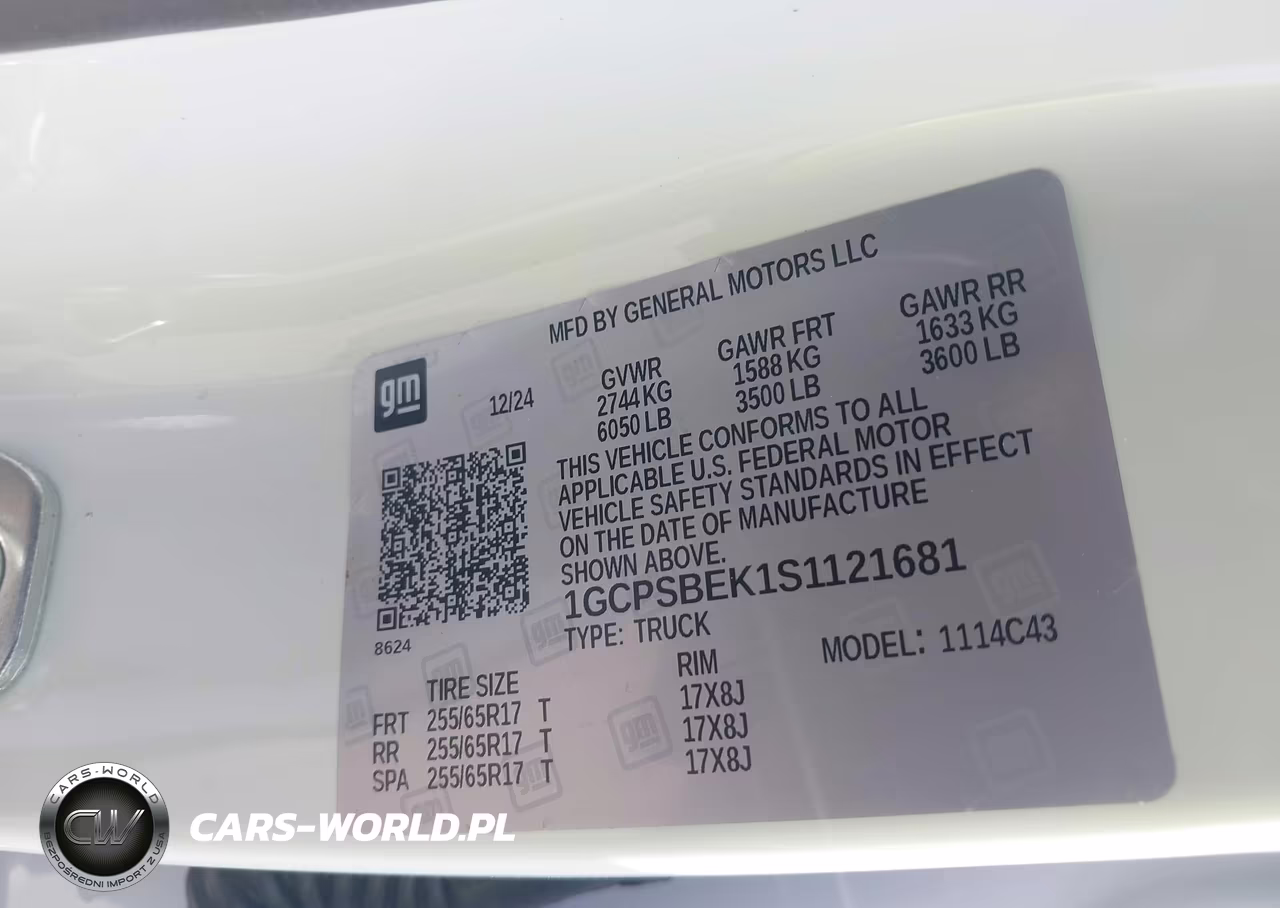 2025 Chevrolet Colorado 2Wd Wt VIN:1GCPSBEK1S1121681 - 9