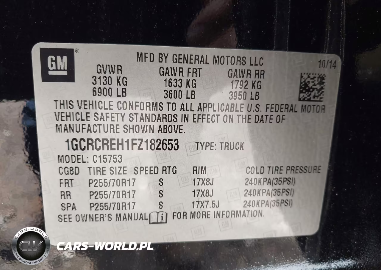2015 Chevrolet Silverado 1500 1Lt VIN:1GCRCREH1FZ182653 - 9