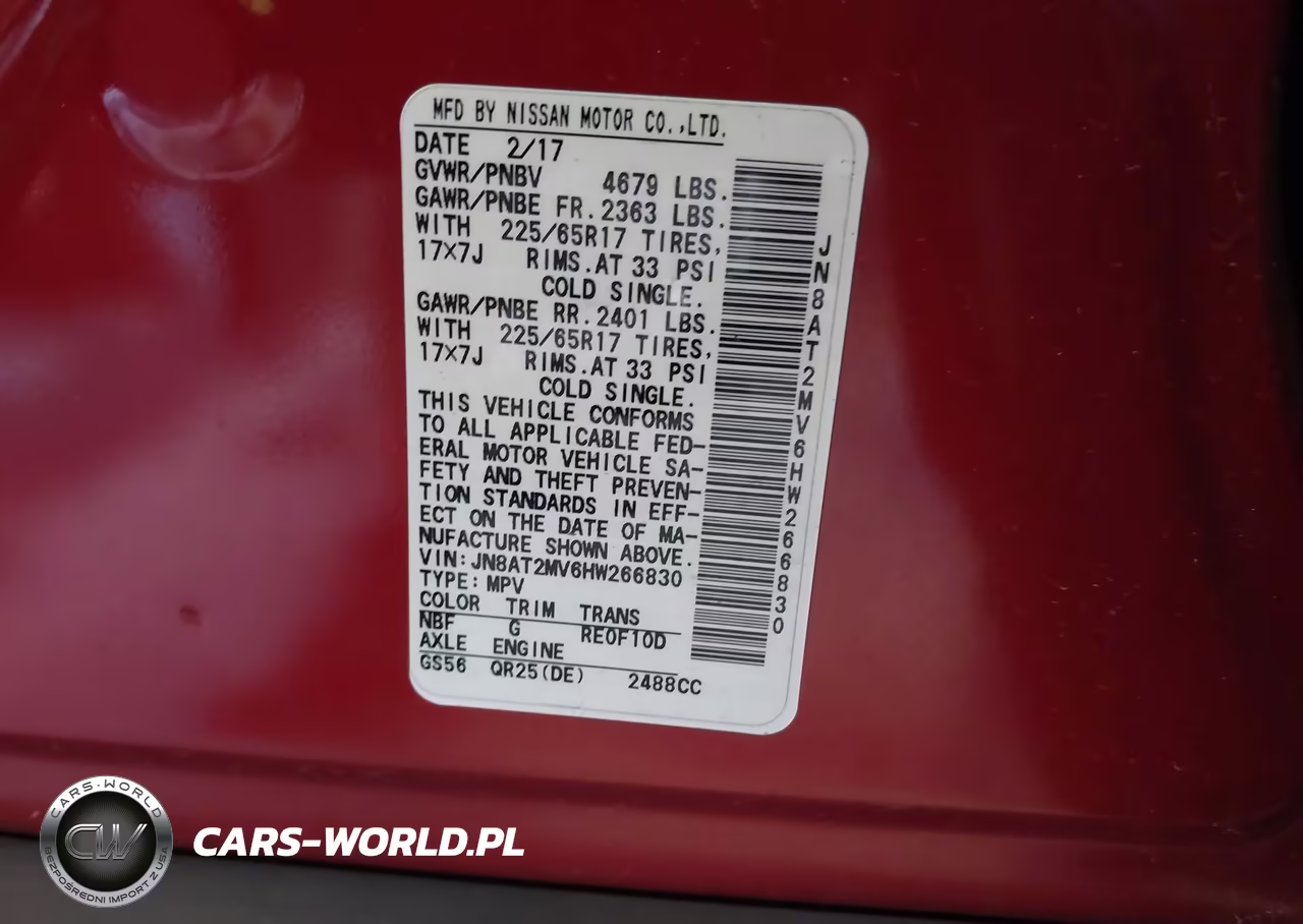 2017 Nissan Rogue Sv VIN:JN8AT2MV6HW266830 - 9