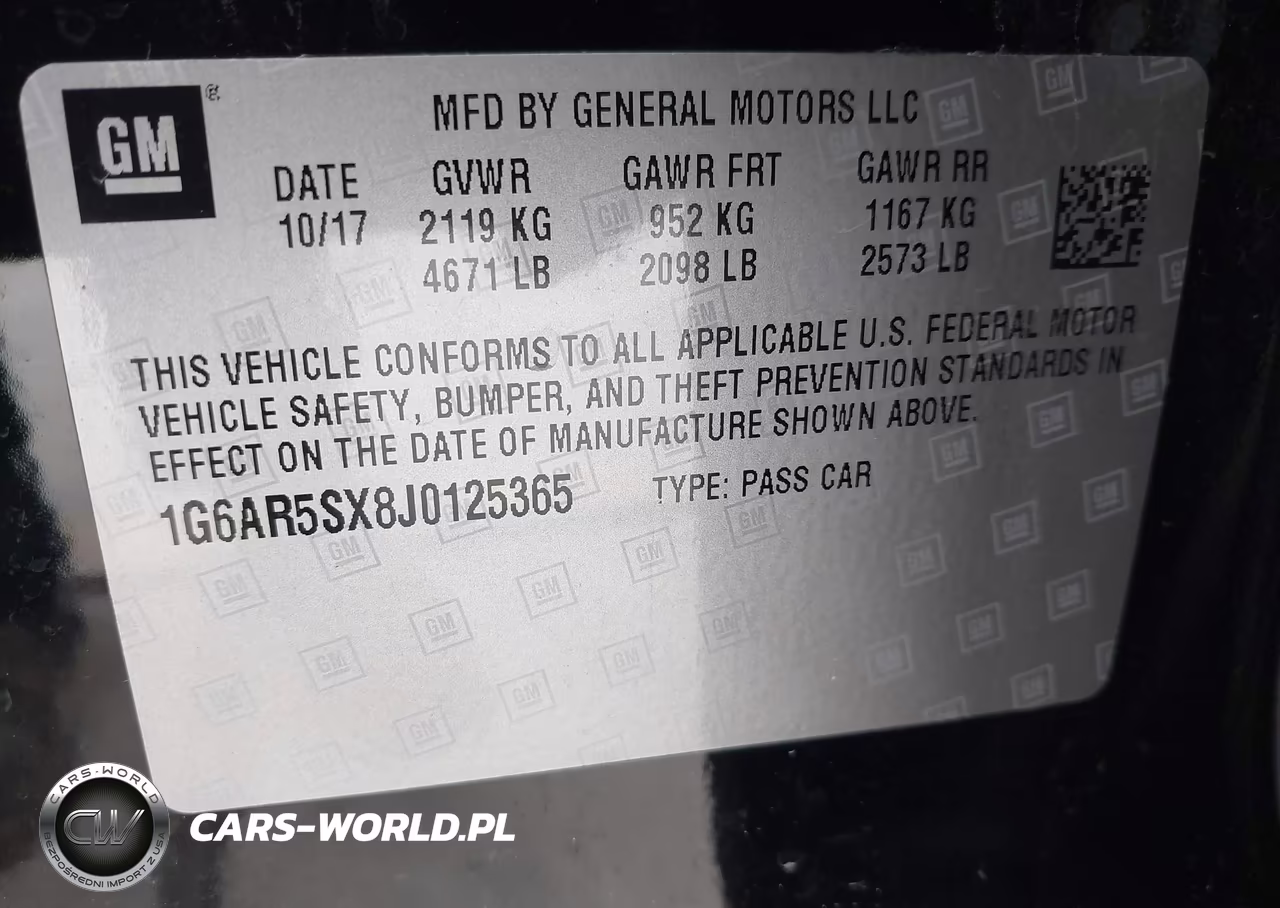 2018 Cadillac Cts Luxury VIN:1G6AR5SX8J0125365 - 9