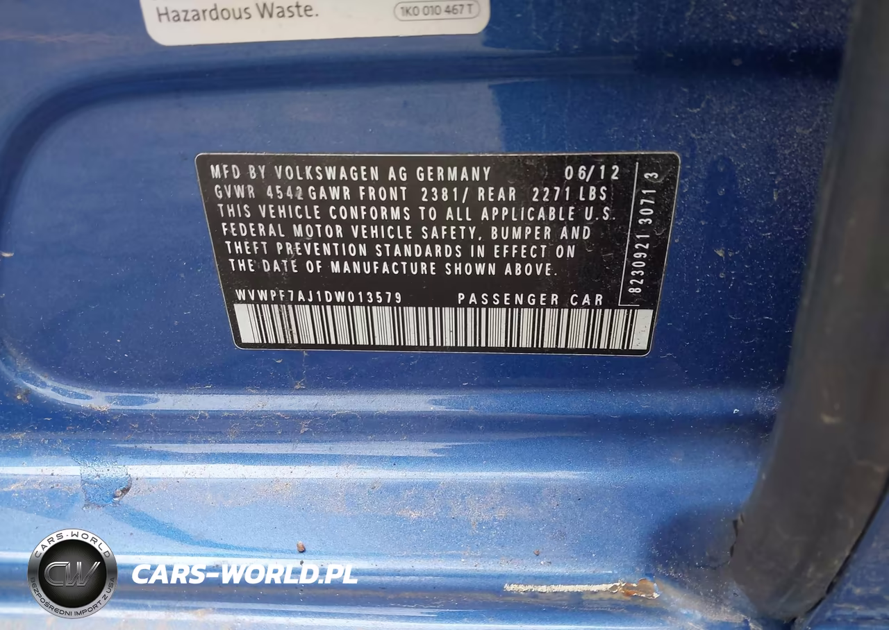 2013 Volkswagen Golf R 4-Door VIN:WVWPF7AJ1DW013579 - 9