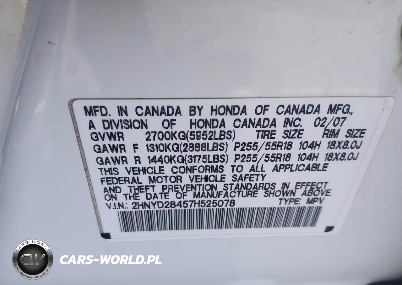 2007 Acura Mdx Technology Package VIN:2HNYD28457H525078 - 9