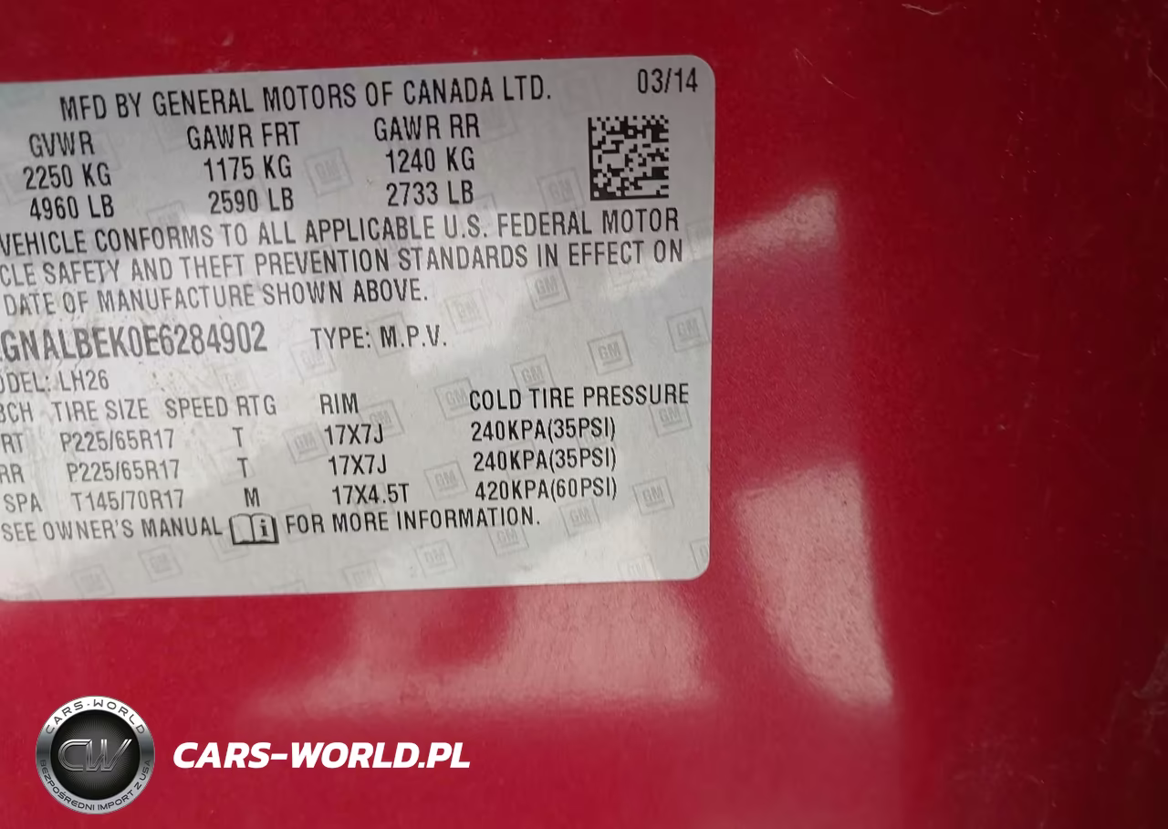 2014 Chevrolet Equinox 1Lt VIN:2GNALBEK0E6284902 - 9
