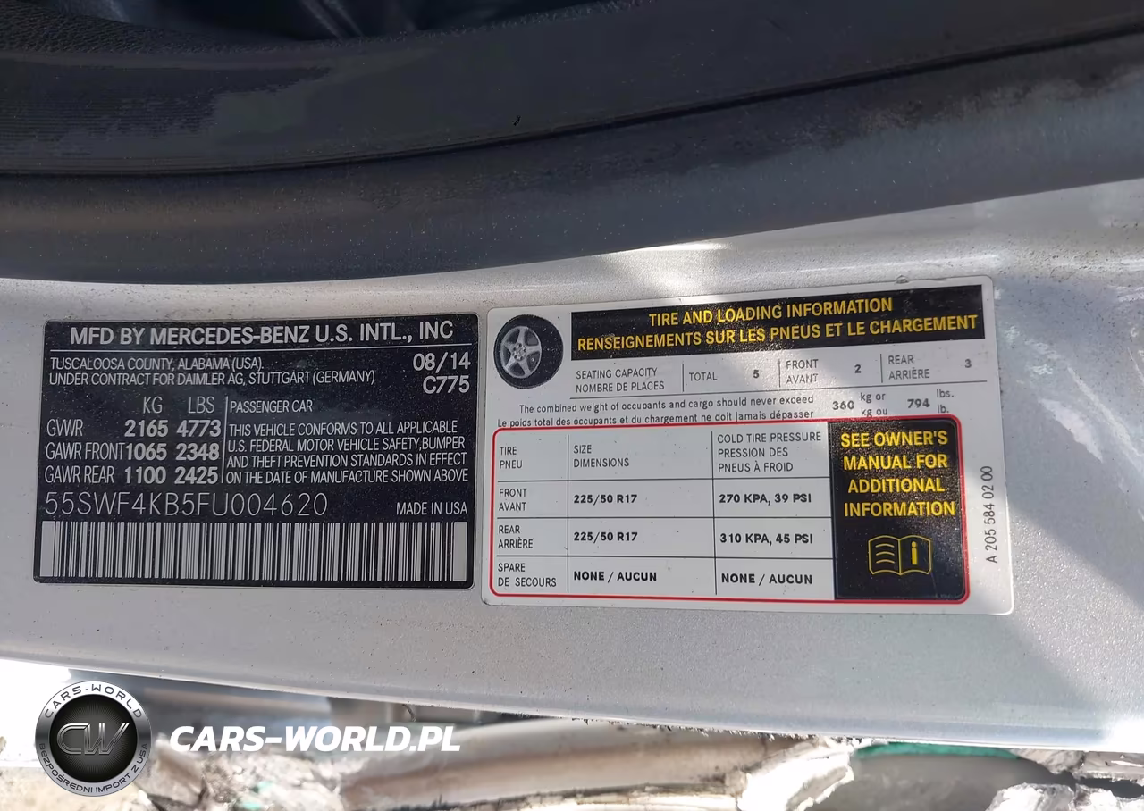 2015 Mercedes-Benz C 300 4Matic VIN:55SWF4KB5FU004620 - 9