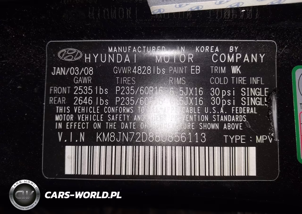 2008 Hyundai Tucson Limited V6-Se VIN:KM8JN72D88U856113 - 9