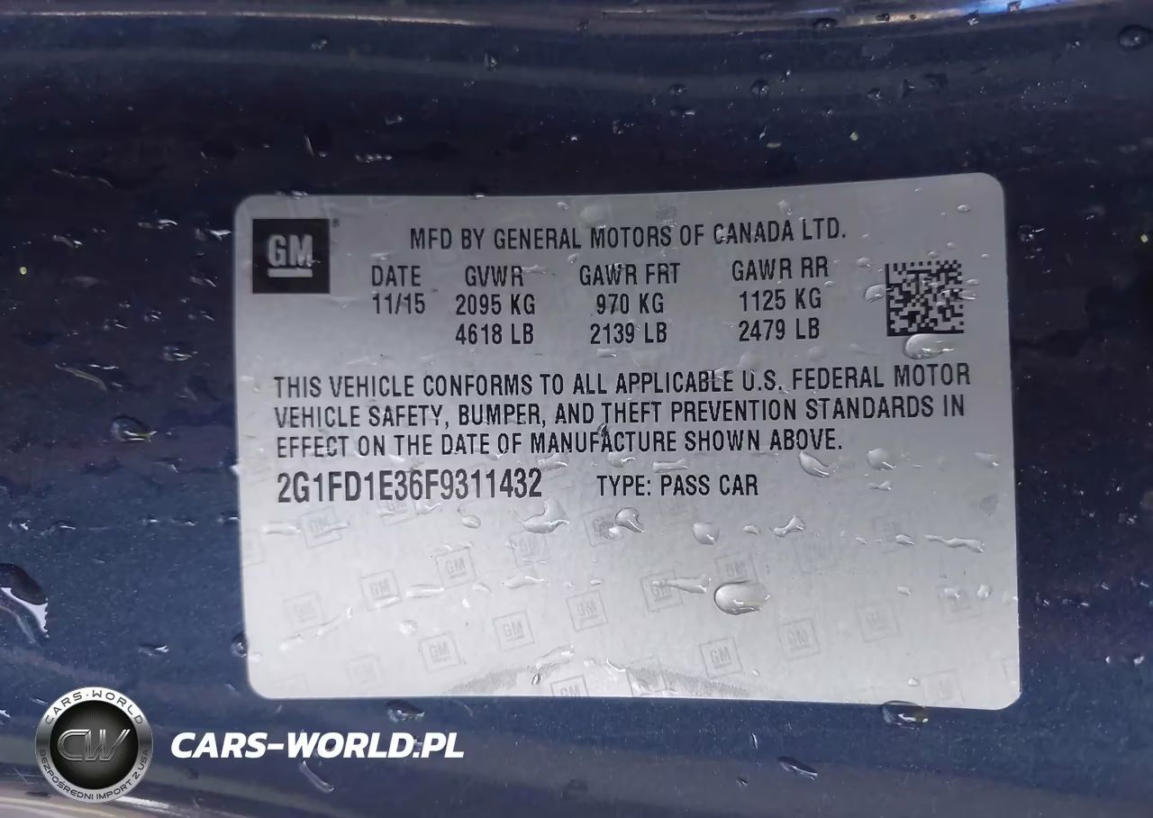 2015 Chevrolet Camaro 1Lt VIN:2G1FD1E36F9311432 - 9