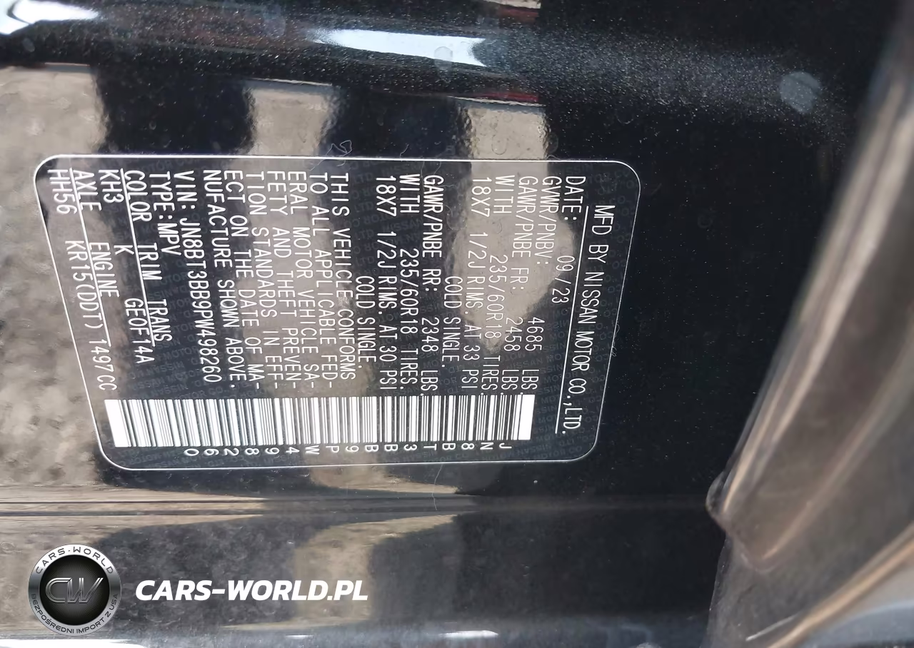 2023 Nissan Rogue Sv Intelligent Awd VIN:JN8BT3BB9PW498260 - 9